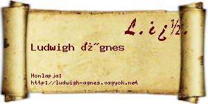 Ludwigh Ágnes névjegykártya